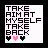 Two side-by-side animated frames of a pixel art buddy icon with text and heart symbols on white backgrounds.