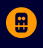 Two orange circular icons with dark blue backgrounds show a mobile phone graphic; the left icon has rounded corners on its phone shape while the right shows sharp corners.