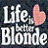 Pixelated icon with white text 'Life is BLOOM' on dark background, pink heart symbol to the right of the word 'is'.
