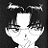 A black-and-white pixelated contact sheet showing two frames of an animated icon featuring a stylized anime character with closed eyes and flowing hair, alongside text reading "Anime IM" and "cOm" on the right side.