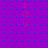 Purple background with blue dots and four vertical pink text sequences reading 'I <3 U' in pixelated style.