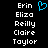 A static image displays two of white pixelated names on a black background, with a blue heart-shaped icon above the left