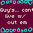 Pixelated text and cyan decorative shapes on a dark purple background with repeated phrases.