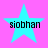 Four cyan stars on a pink background with the text 'siobhan' in black pixelated font across each star.