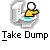 A static contact sheet showing two identical pixel art buddy icons of a stick figure sitting on a toilet with text labels and promotional website information.