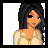 Pixel art contact sheet showing a female character's face, torso, and legs with partial text frames below.
