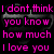 Black background with pink text and two gray heart shapes, one above the other.