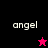 Four display the word 'angel' with a star icon; top-left and bottom-right are black backgrounds, top-right is magenta, bottom-left is bright pink