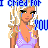 Pixelated image of a woman with blonde hair wearing a purple dress, crying tears while holding blue text bubbles reading 'I CRIED FOR YOU' above her head.
