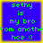 Four identical blue square with yellow borders display green pixelated text reading "sethy is my bro from another hoe :)" in a