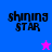 Four quadrants display 'shining STAR' text with a star icon; top-left blue, top-right purple, bottom-left pink, bottom-right purple backgrounds.