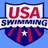 A pixelated USA Swimming logo on a light blue background, with 'SWIM' and 'LIFE' text on a solid blue background below.