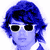 Four colored pixelated headshots in a : blue, red, green, and white with text