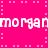 A static contact sheet of a 48x48 pixel buddy icon showing repeated text on a bright pink background with white dithering dots and partial gray transparency overlay.
