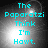 Cyan text reads "The Paparazzi Think I'm Hawt." over a grayscale background with a bright central light effect.