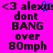 <3 alexus dont BANG over 80mph on a bright pink background with black text and blue cursor-like pixel detail.