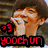 A pixelated image of a person with dark hair in four , each showing different text overlays and expressions