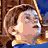 Animated contact sheet of a Polar Express character in multiple poses with blue background and Coolbuddy.com text on one frame.