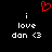 Red heart symbol above white text 'i love don <3' on black background, with identical mirrored text below.