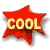 Red star-shaped icon with yellow text 'COOL' on white background, showing multiple variations of the same design.
