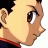 A 48x48 pixel buddy icon featuring a side-profile anime character with light skin and dark hair on the left, paired with text reading "Anime IM" and "COM" on a black background to the right.