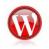 Red circular icon with white stylized 'W' shape inside, set against light checkered background.