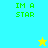 A split-screen image with four colored quadrants displaying green text and two star icons in different colors.
