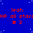 Blue background with white stars, repeated red text 'leah', 'all stars', and '# 3' in a pattern