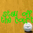 Green pixelated text on a brown background with a white smiling face icon, showing sequential changes in the text.