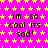 Static image with bright pink background covered in yellow stars, displaying repeated text "im so cool its sad!" in black pixelated font.