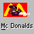 Pixelated icon shows a figure in purple attire with yellow accents against red background, emitting white smoke-like pixels from right hand.