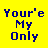 Pixel art contact sheet showing multiple frames of an animated buddy icon with a couple embracing under snow, featuring text "You're My Only One" in yellow and blue sections.