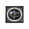 Four square frames each contain a left-pointing arrow with a glowing circular border, varying in border brightness and frame contrast.