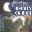 Animated icon with 'INFINITY ON HIGH' text above a heart-shaped cloud formation under a crescent moon, cycling through color variations.