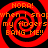 Four identical red and black spiral patterns with orange text reading 'NORA! when i snap my fingers BANG ME!!' arranged in a