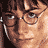 Animated sequence of Harry Potter's face with text overlays showing 'Gryffindor' and 'Seeker' in varying opacity and position.