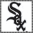 Black and white pixelated icon featuring the Chicago White Sox logo with 'Go White Sox' text above and 'Boo The Cubs' below.