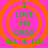 A static digital image with four identical circular designs on a bright pink background, each containing green text and orange concentric rings.