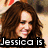 A four- shows a woman with brown curly hair, with text overlays reading "Jessica is" and "no. 1 fan!" and a grayscale with "Wiley Cyrus's" text