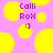 Static image with pink background, yellow circles, and purple text reading 'Calli RoX :]' in pixelated font.