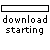 A 3x3 contact sheet of nine animated frames showing a download progress bar and text changing from "download starting" to "download complete" with ellipsis dots, ending in a humorous "you are now an official loser" message.
