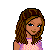 Pixel art contact sheet showing three frames of a female character in volleyball attire with text banner reading "Volleyball player for life!!" and signature "~Sarah~"