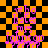 A pixelated orange and black checkered background with pink text reading 'Who Hates 2015. iqlms op' in four identical quadrants.