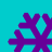 Four purple snowflake-shaped icons on a cyan background, each with distinct branching patterns.