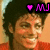 Pixelated image of a person with dark hair wearing red clothing, featuring text and symbols above the head.