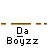 Pixel art animation of green-uniformed figures with brown hair, each labeled 'Da Boyzz' below them on a gray background.