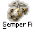 Two identical Marine Corps EGA-style buddy icons with "Semper Fi" text, displayed on a gray background alongside promotional text for badassbuddy.com.