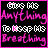 A 3x2 contact sheet of six animated frames showing a pixelated text-based icon with pink and white lettering on black background, displaying the phrase "GODS KIS Anything To Keep His Breathing" with subtle animation changes across frames.