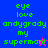 Pixelated text 'eye love andygrady my superman!' in green on blue, purple, pink backgrounds with star symbols.