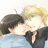 Two figures embrace in a pixelated image with red text reading "I think... I'm... In heaven" on a black background.